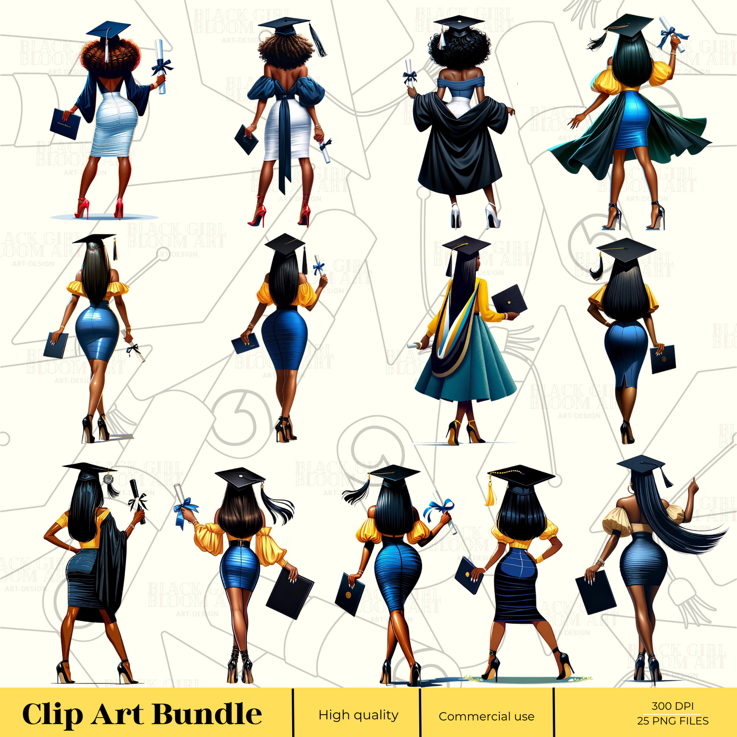 Watercolor Graduation PNG Doctor Graduation Clipart Graduation Girl PNG Graduation Cap Watercolor Clipart Watercolor Clip Art Commercial Use
