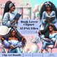 Book Lover Clipart, Watercolor Classy Clipart, Black Woman Clipart, Books Clipart, Classy Clipart, Lady Boss Clipart