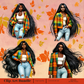 Black Girl Fall Inspo Clip Art,PNG Transparent Background,Commercial Use